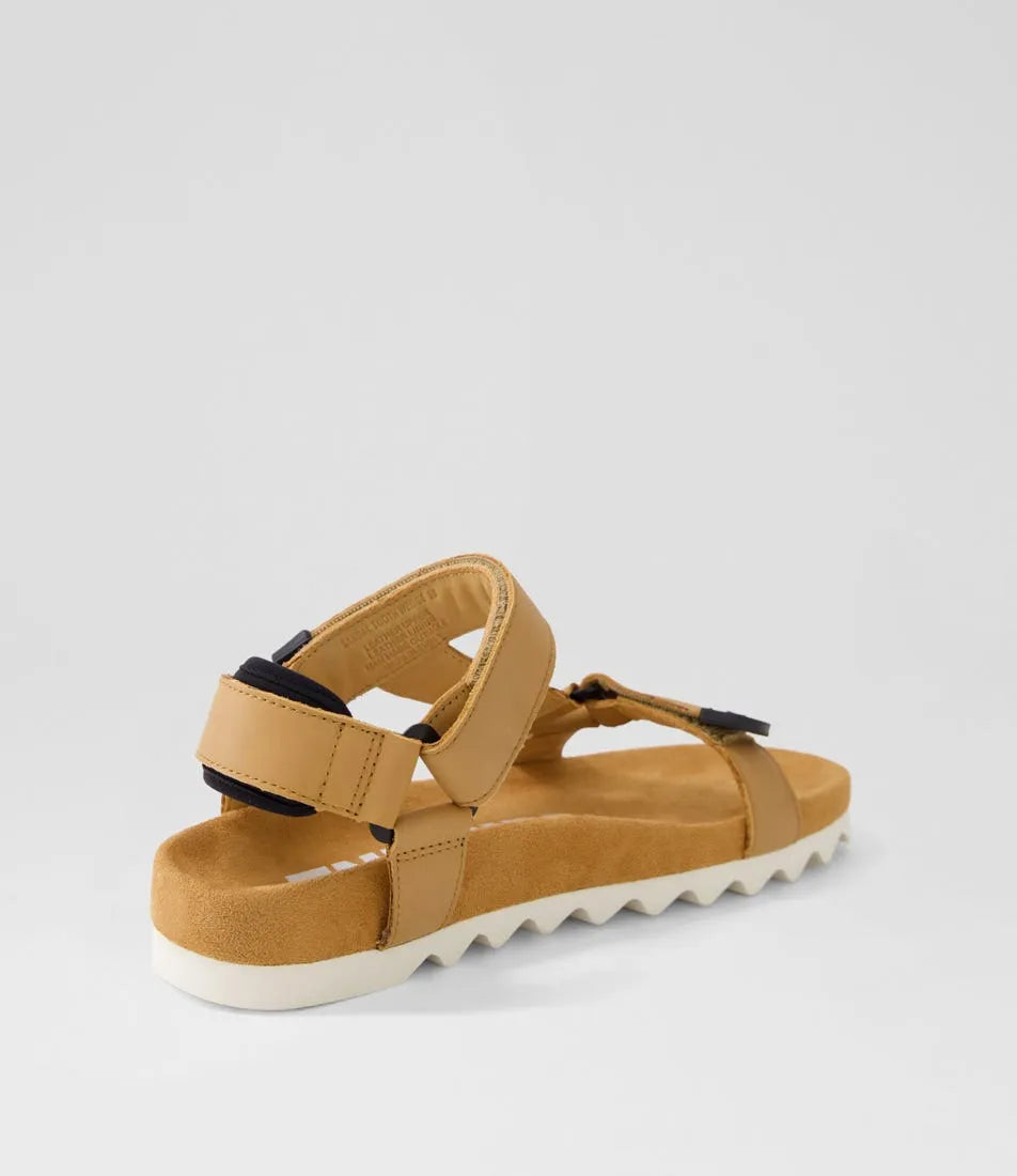 Rollie Sandal Tooth Wedge - Soft Tan