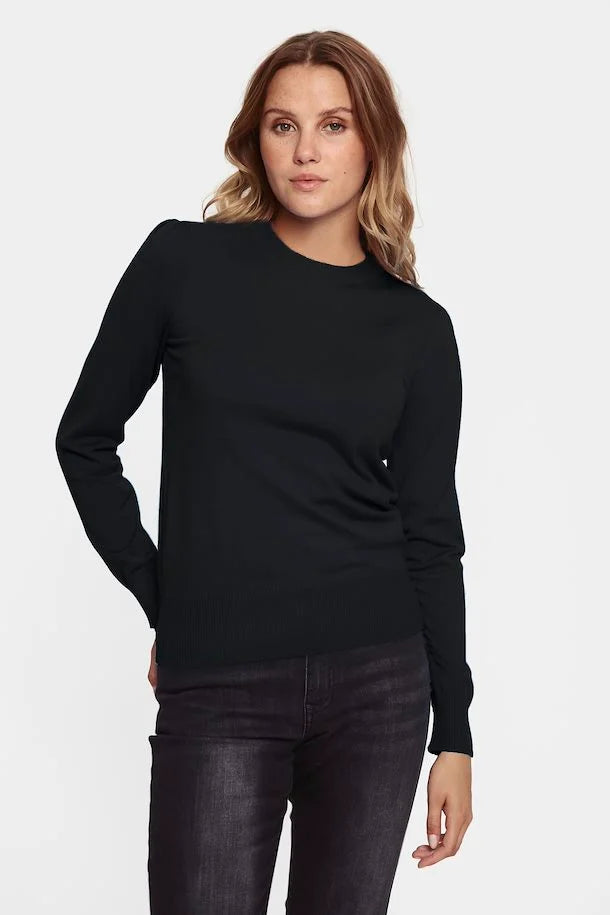 Saint Tropez Mila Crew Pullover - Black