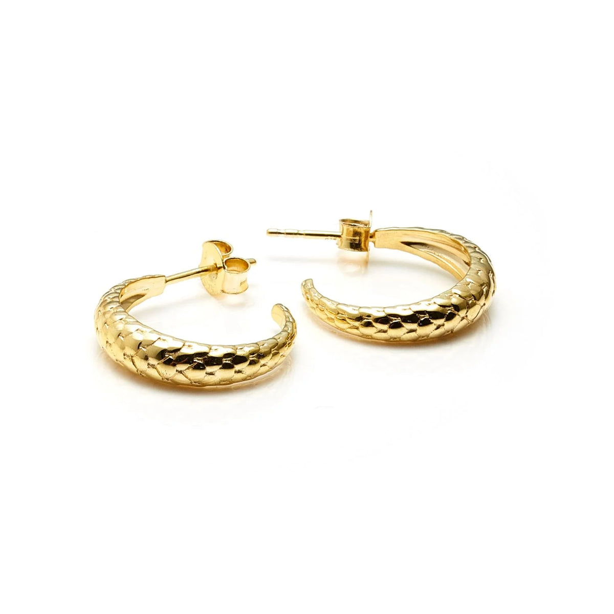 Silk &amp; Steel Medium Infinity Hoops - Gold