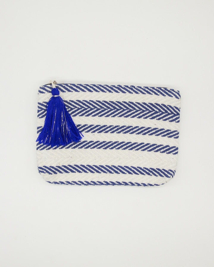 Stella and Gemma Cosmetic Pouch - Navy Herringbone