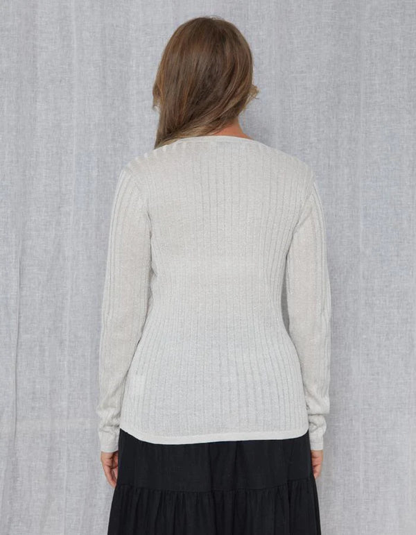 Silver 2024 lurex cardigan