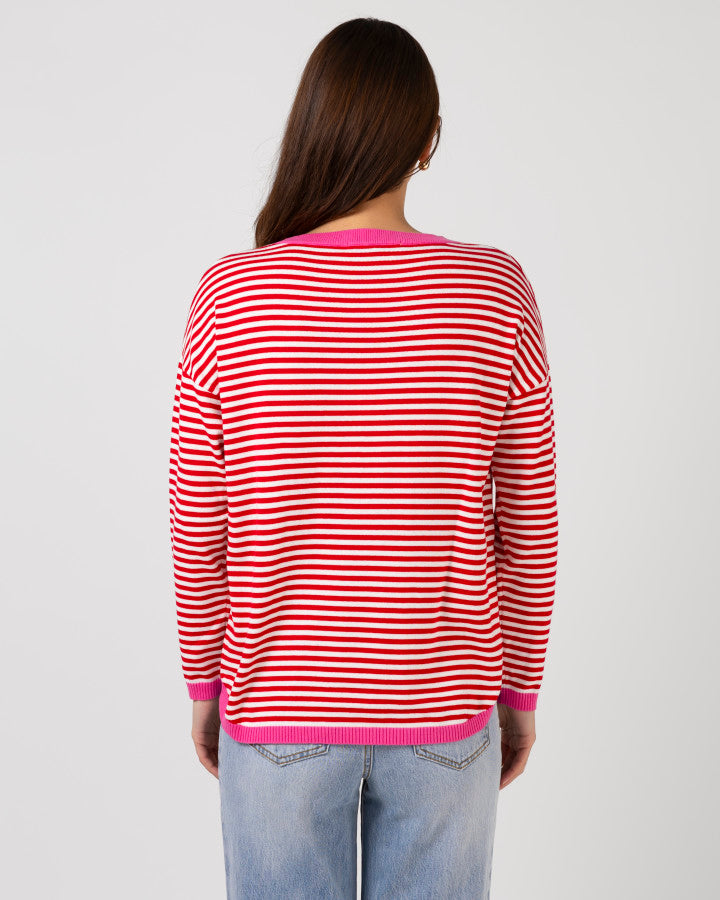 Stella & Gemma Street Jumper - Red Stripe