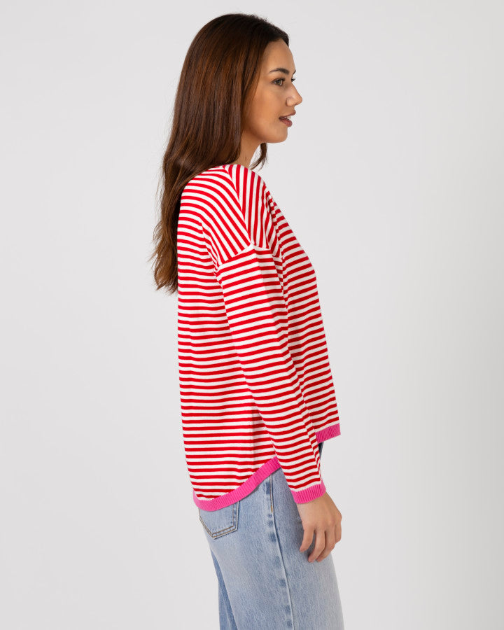 Stella & Gemma Street Jumper - Red Stripe