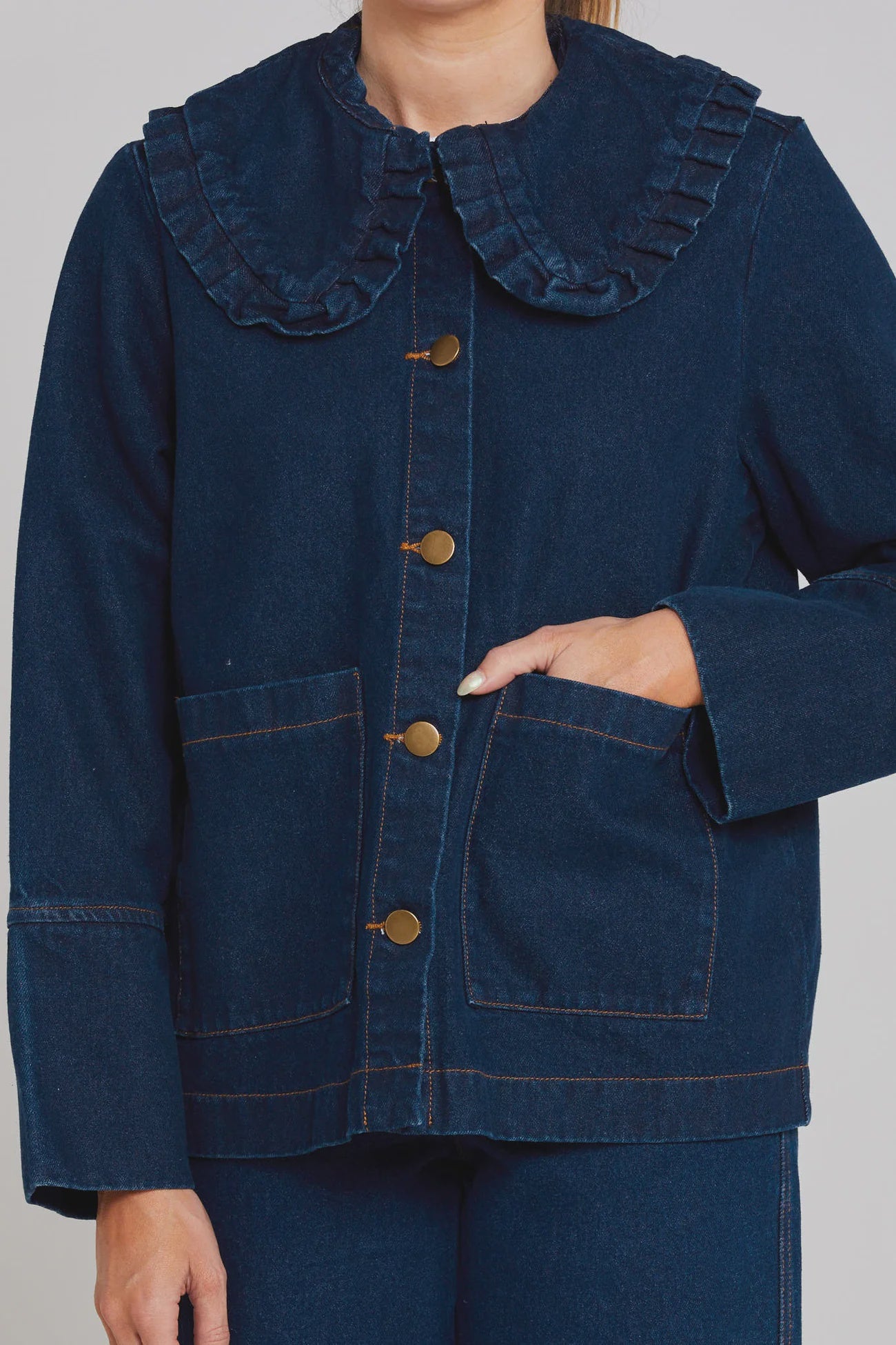 Thing Thing Embark Denim Shacket - Indigo