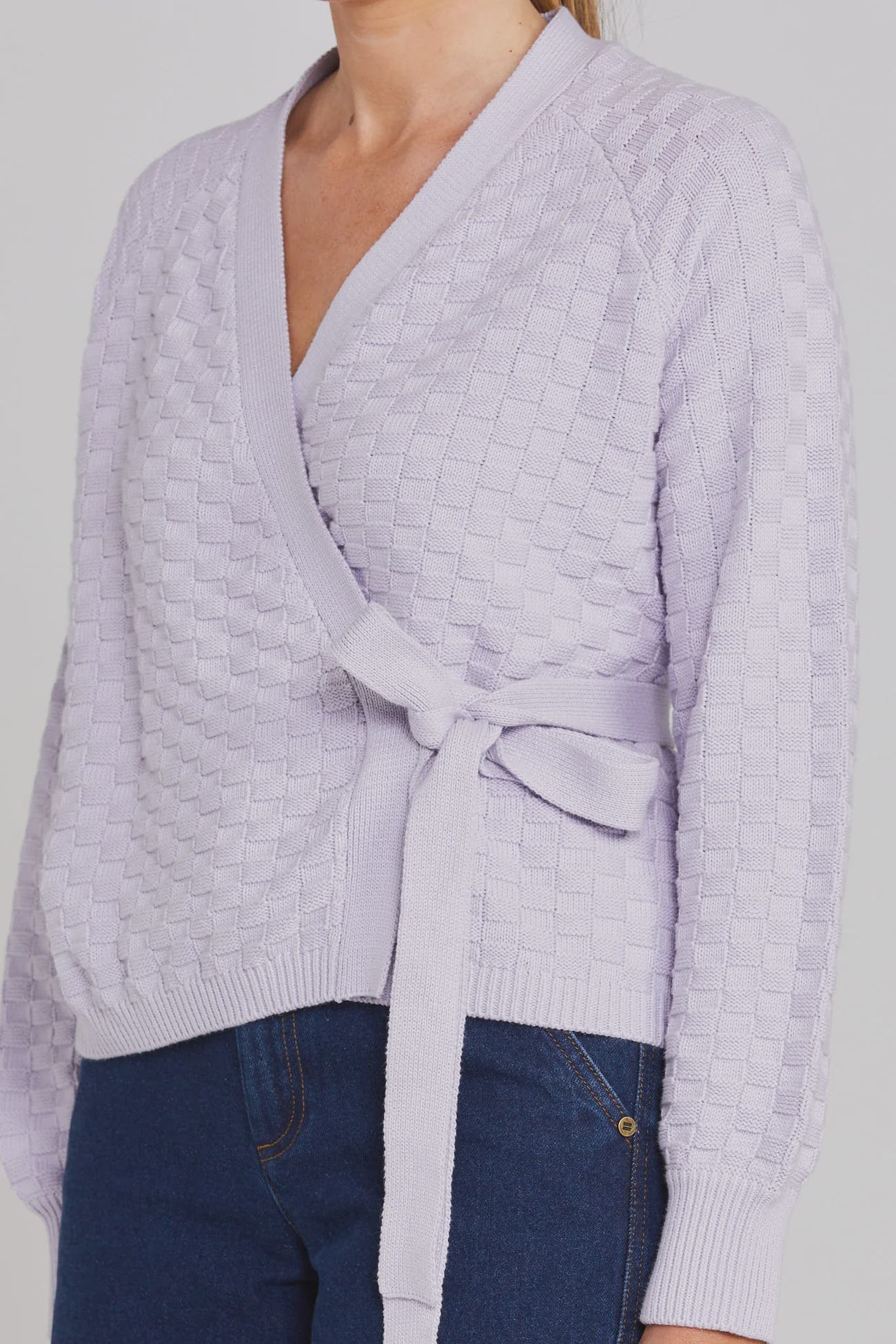 Thing Thing Wrapt Cardigan - Lilac