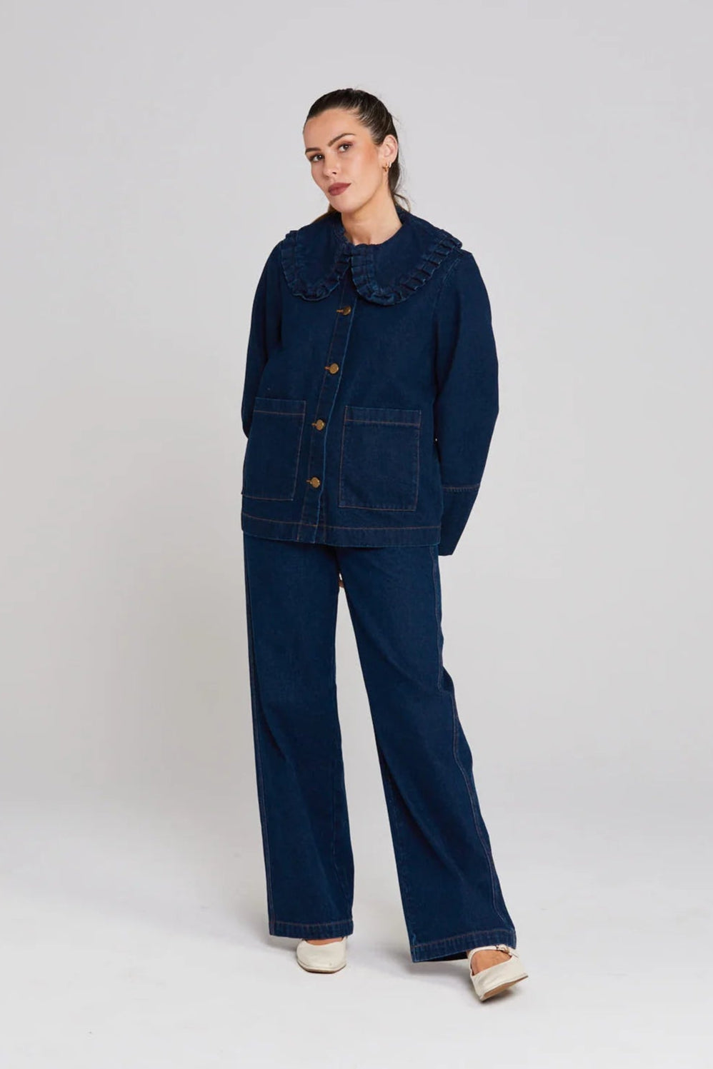 Thing Thing Embark Denim Shacket - Indigo