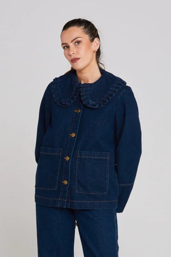 Thing Thing Embark Denim Shacket - Indigo