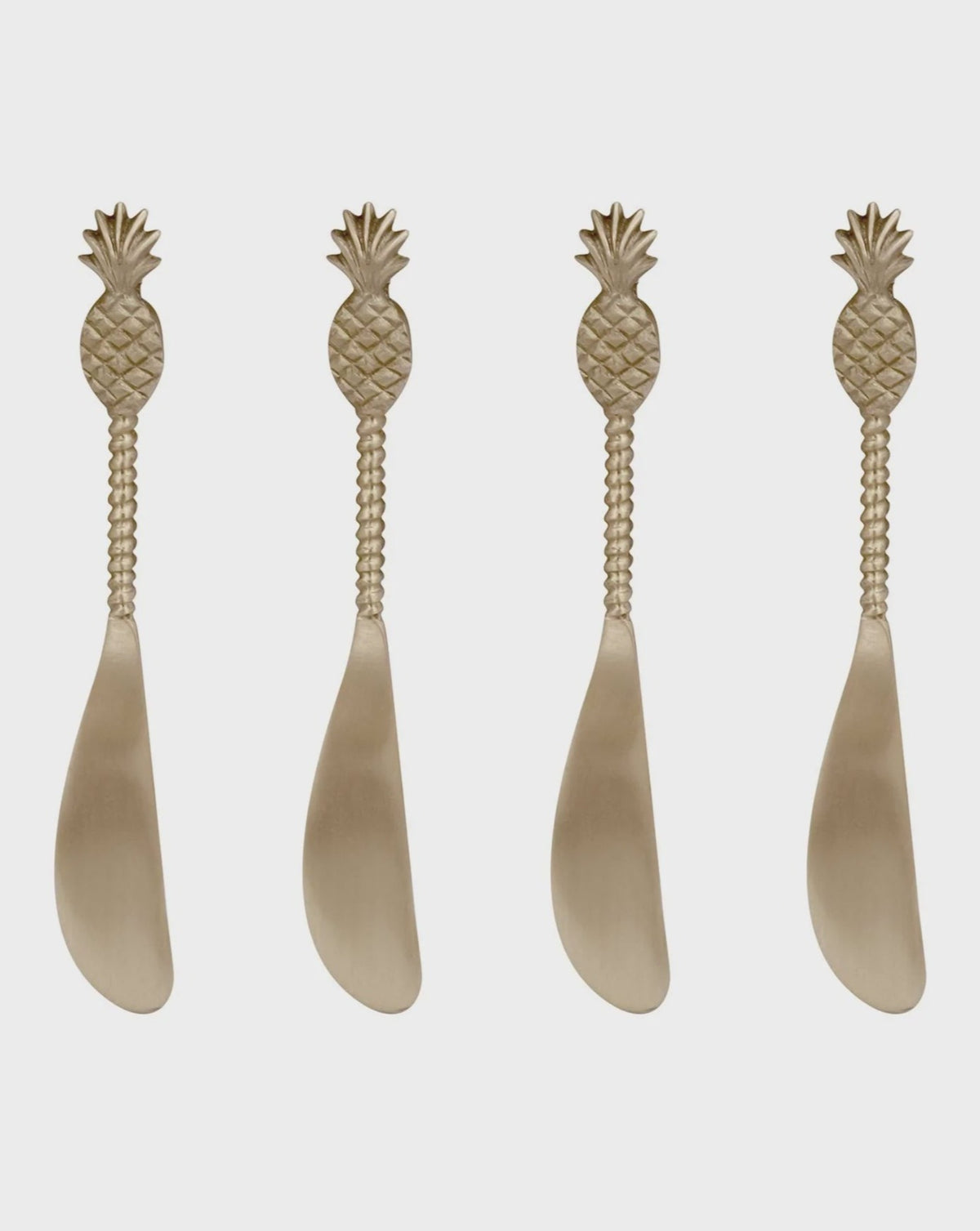 Madras Link Pineapple Brass Spreader - Set of 4