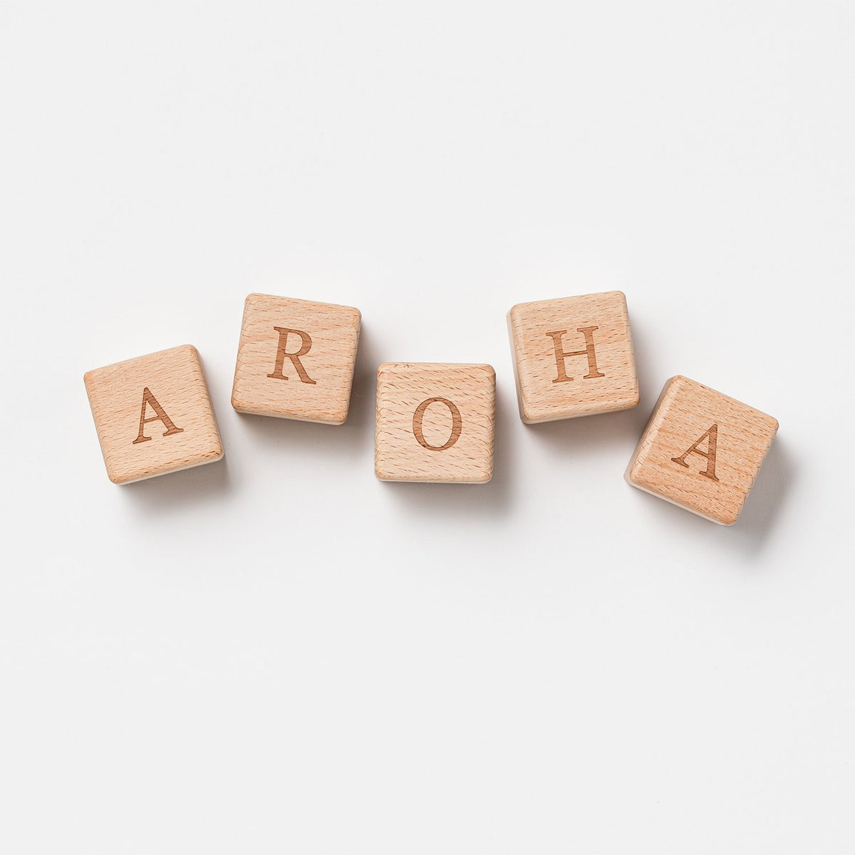 Over The Dandelions Aroha Wooden Blocks