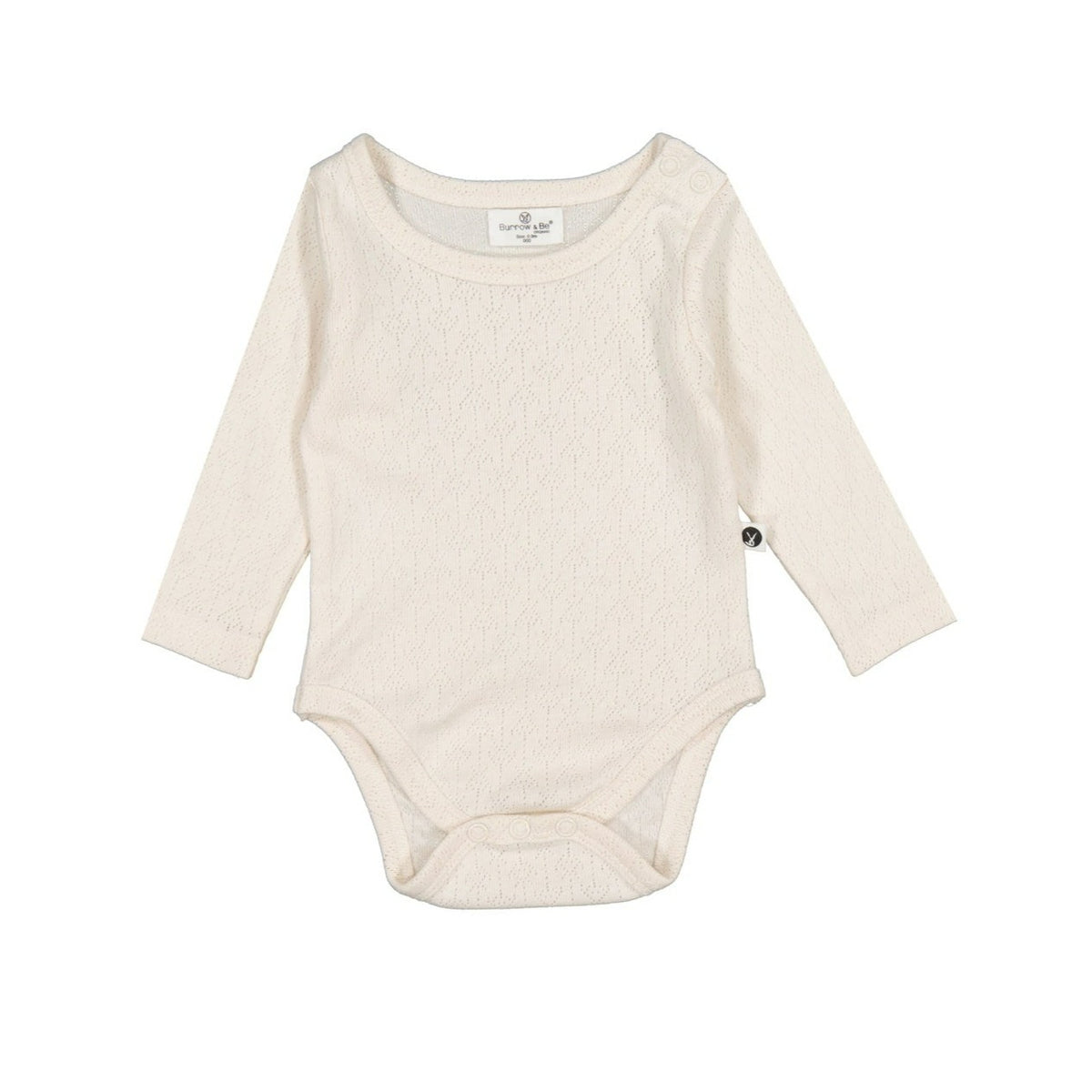 Burrow &amp; Be Pointelle Long Sleeve Bodysuit - Natural