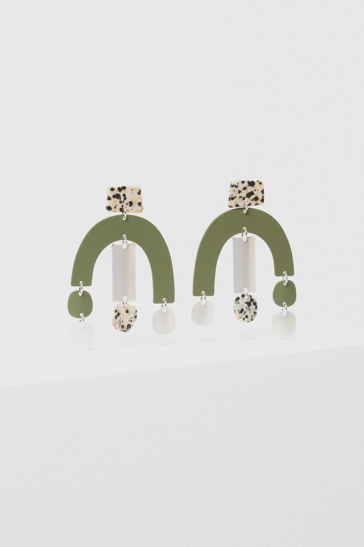 Elk Maddi Drop Earring - Dark Citronelle green