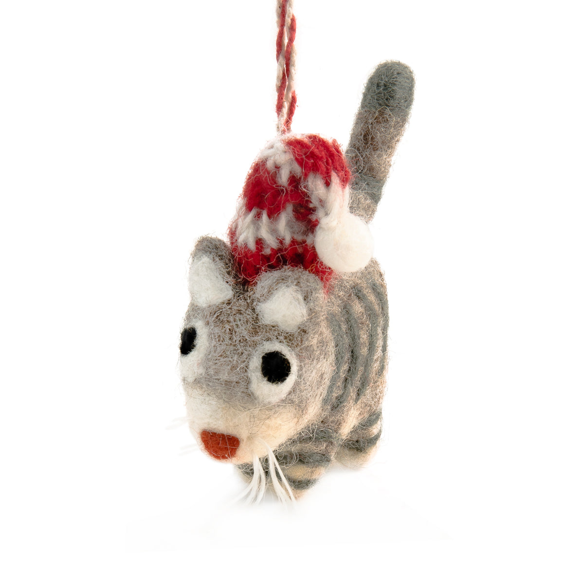 Nepalese Felted Xmas Decoration - Claire Cat