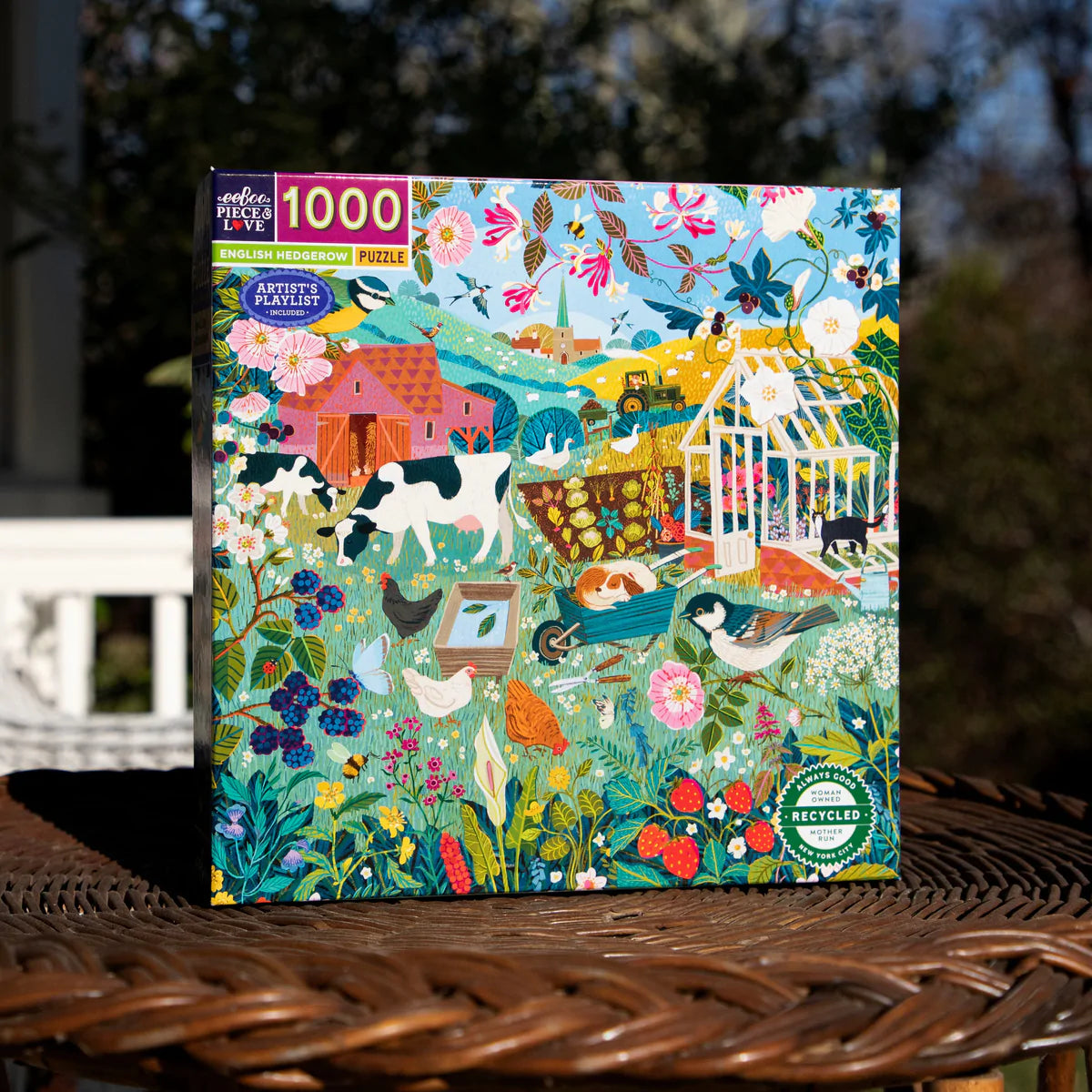 Eeboo English Hedgerow Square - 1000 pieces