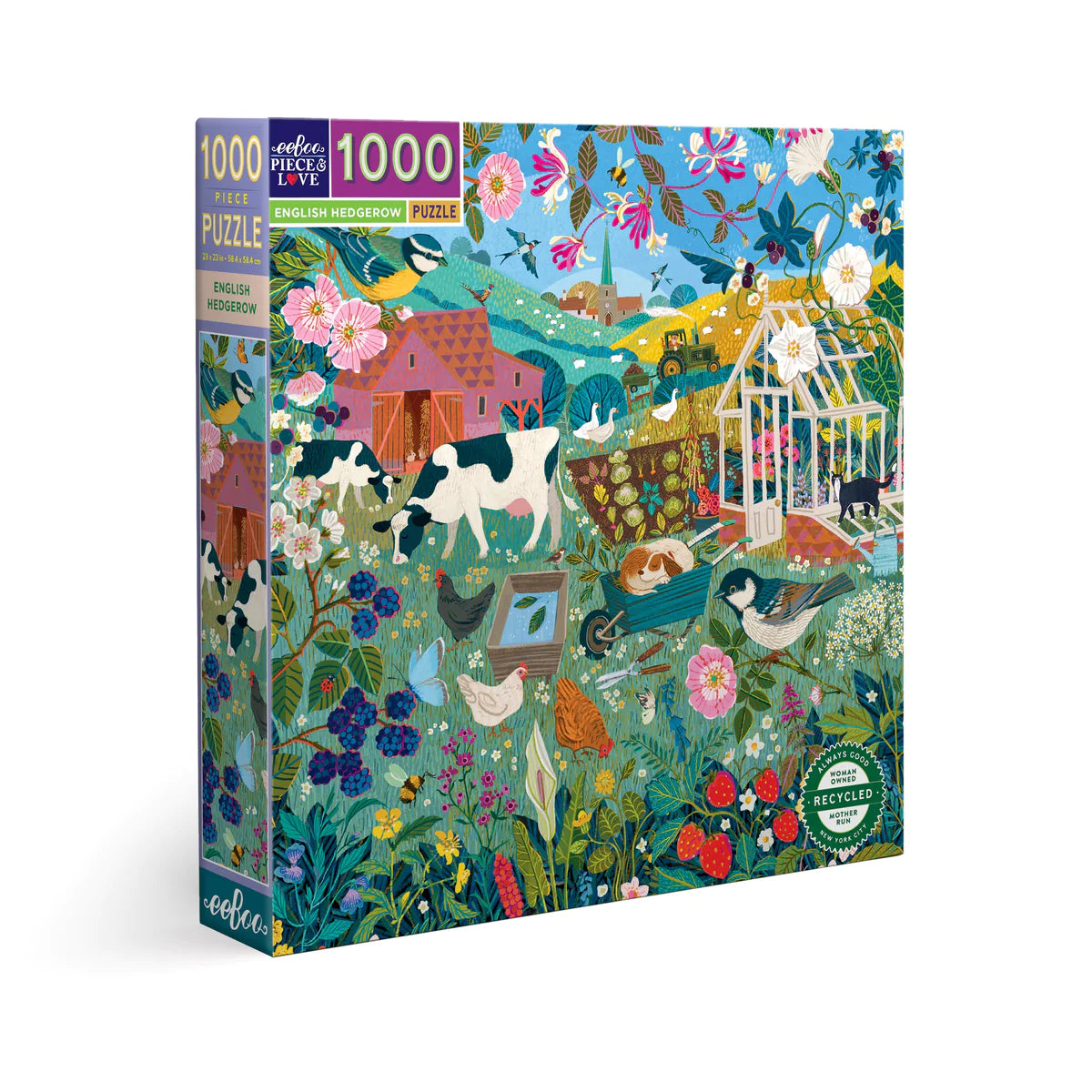 Eeboo English Hedgerow Square - 1000 pieces