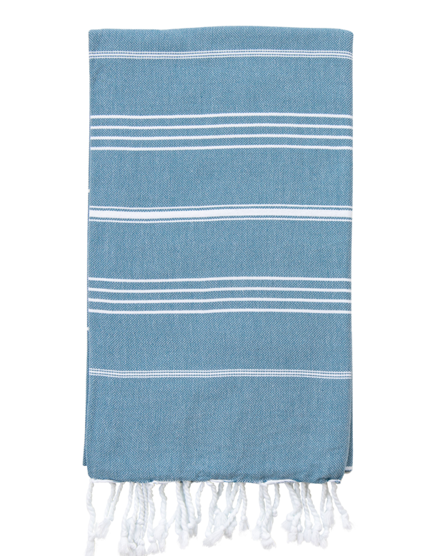 Izzy and Jean Classic Turkish Towel - Aegean Blue