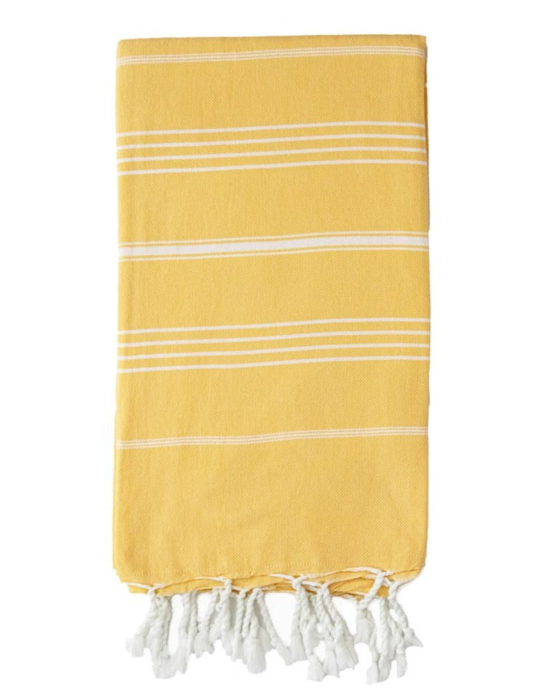 Izzy and Jean Classic Turkish Towel - Yellow