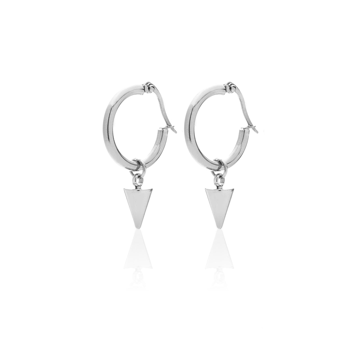 Silk &amp; Steel Kate Hoops - Silver