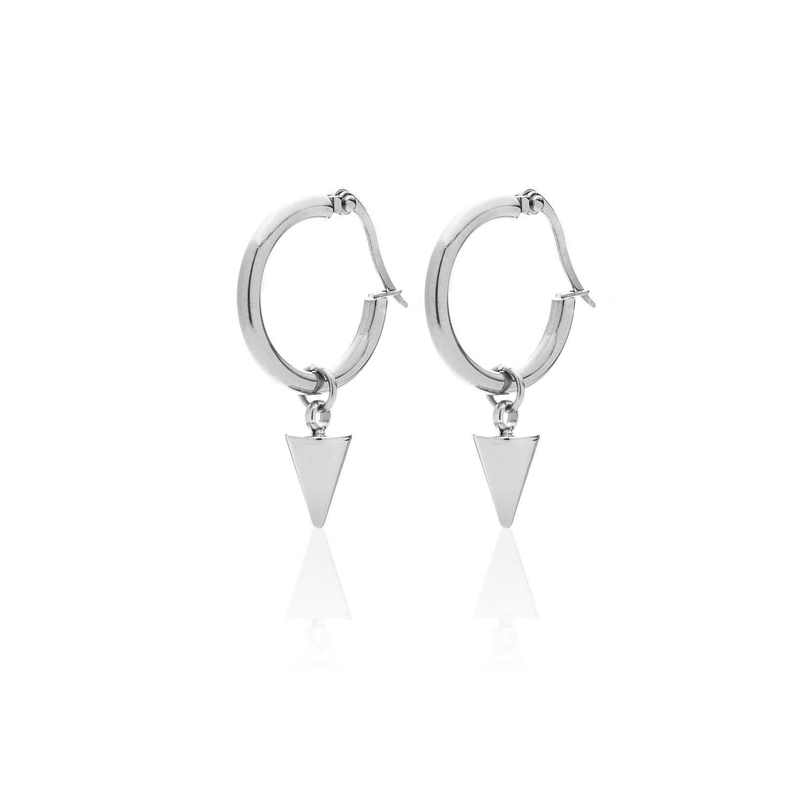 Silk & Steel Kate Hoops - Silver