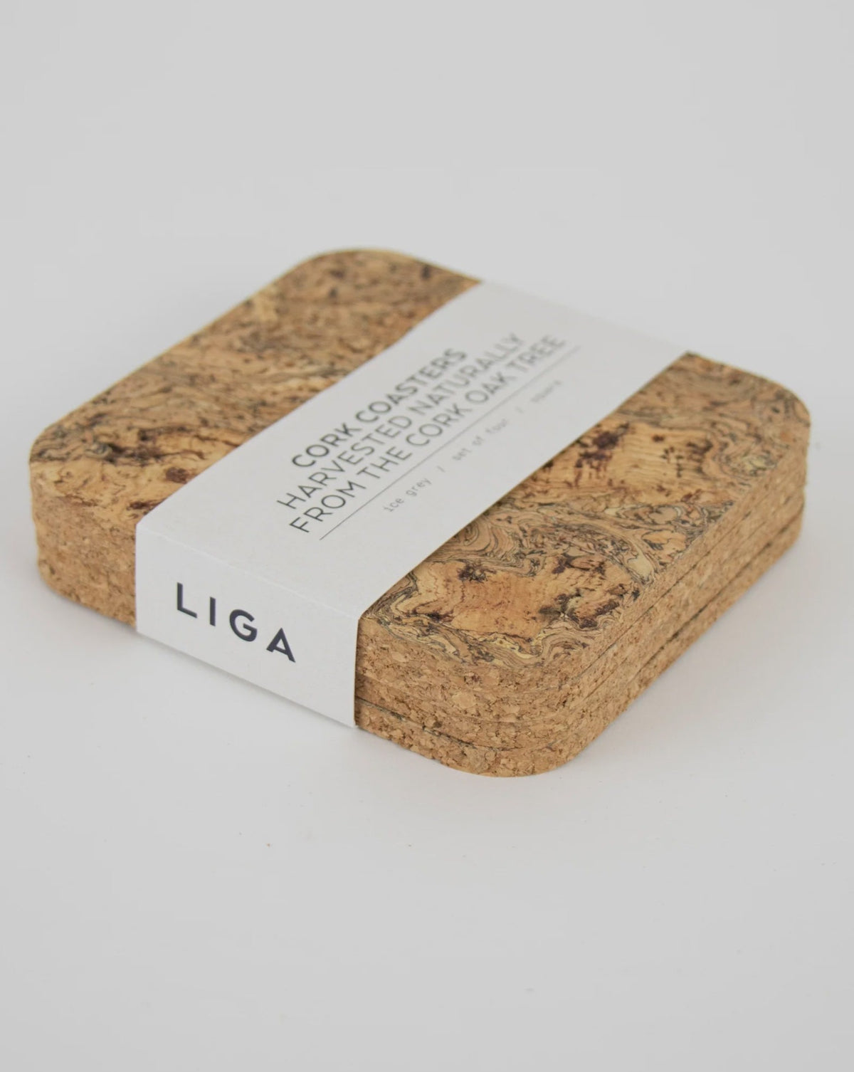 Liga Square Coasters - Natural Cork