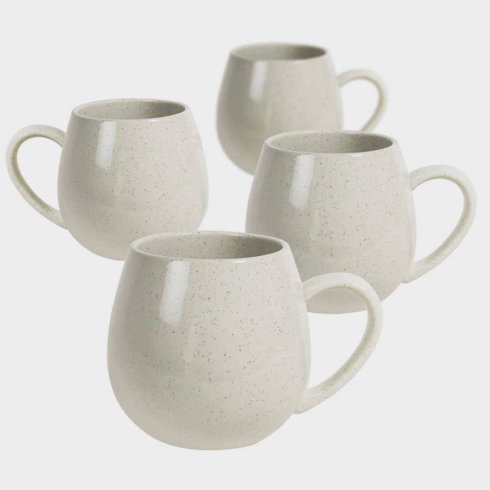 Robert Gordon Hug Me Mugs 4pc -  White Speckled