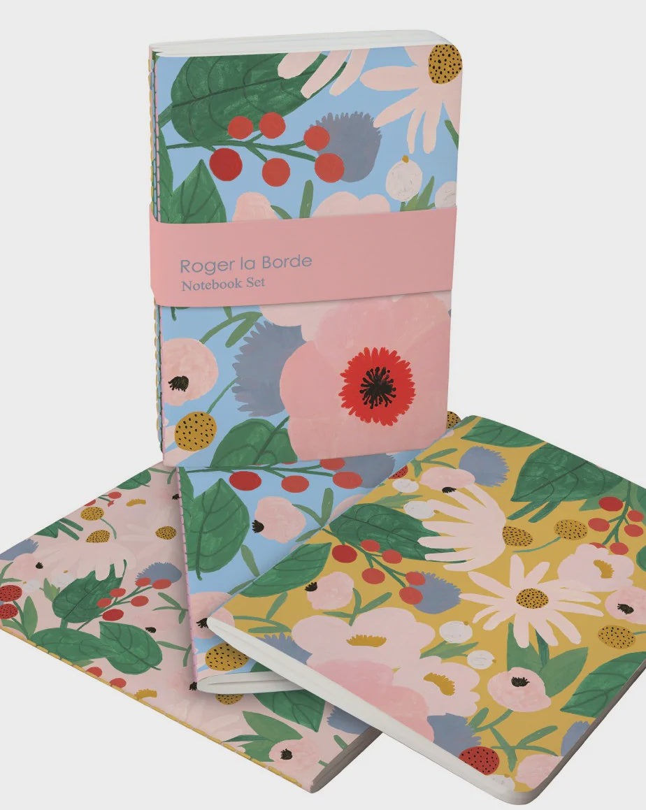 Roger La Borde Notebook Set - Pink Flower