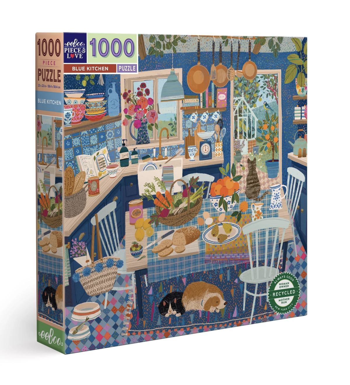 EeBoo Puzzle - Blue Kitchen 1000pc