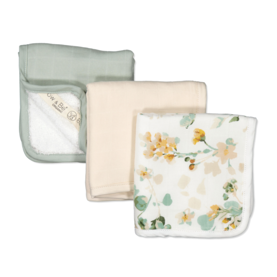 Burrow &amp; Be Wash Cloth Set - Spring Melody