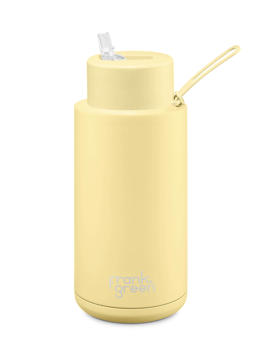 Frank Green Ceramic Reusable Bottle 34oz/1000ml - Buttermilk