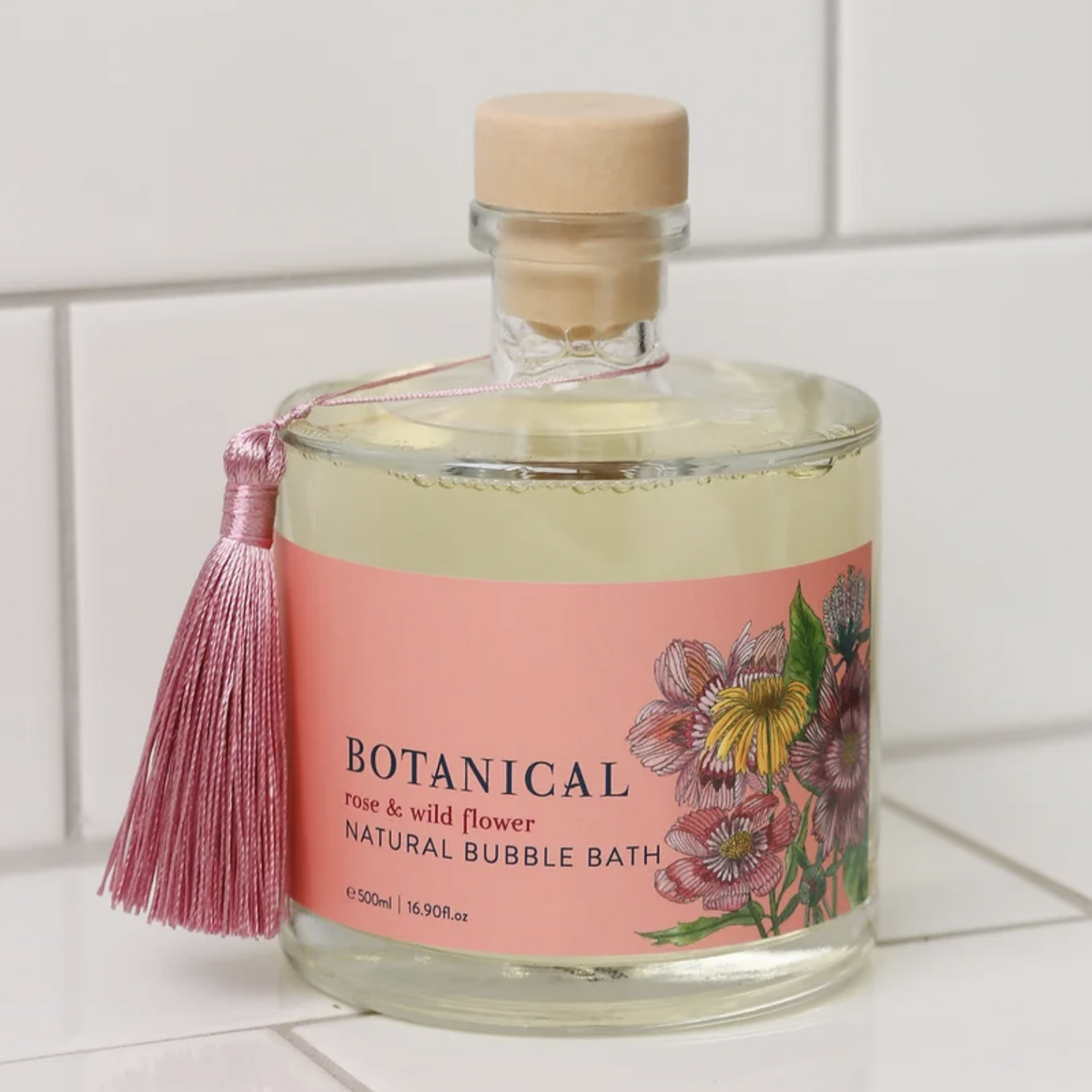 Botanical Bubble Bath 500ml - Rose &amp; Wildflower