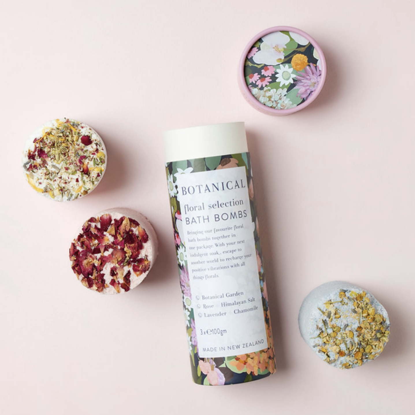 Botanical Floral Selection Bath Bomb Gift Tube