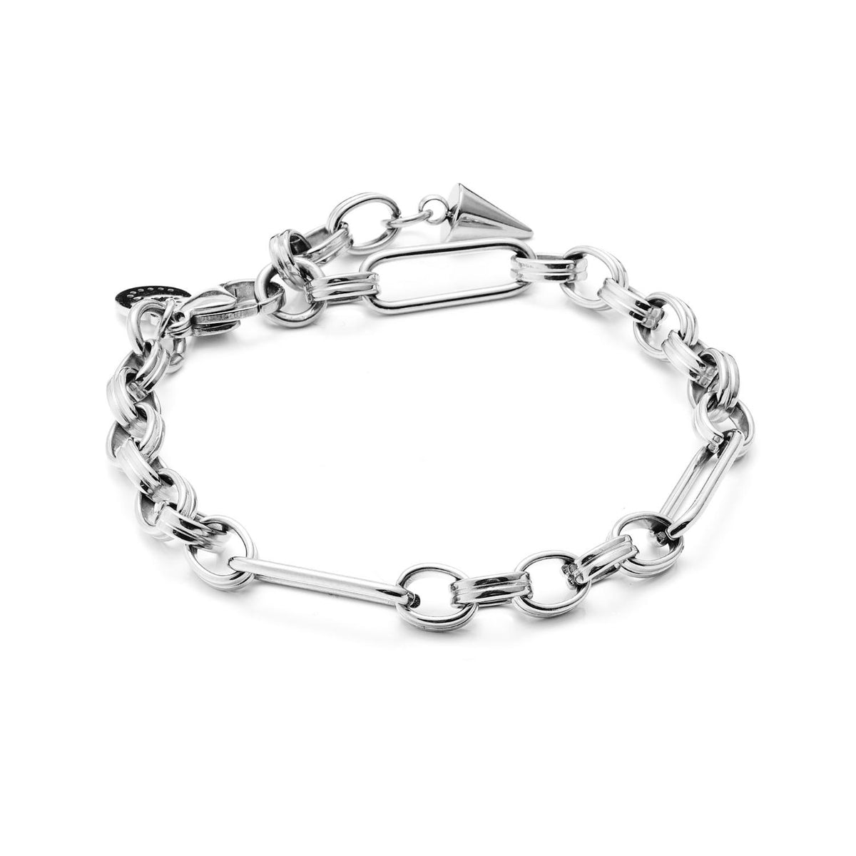 Silk &amp; Steel Luxe Bracelet - Silver