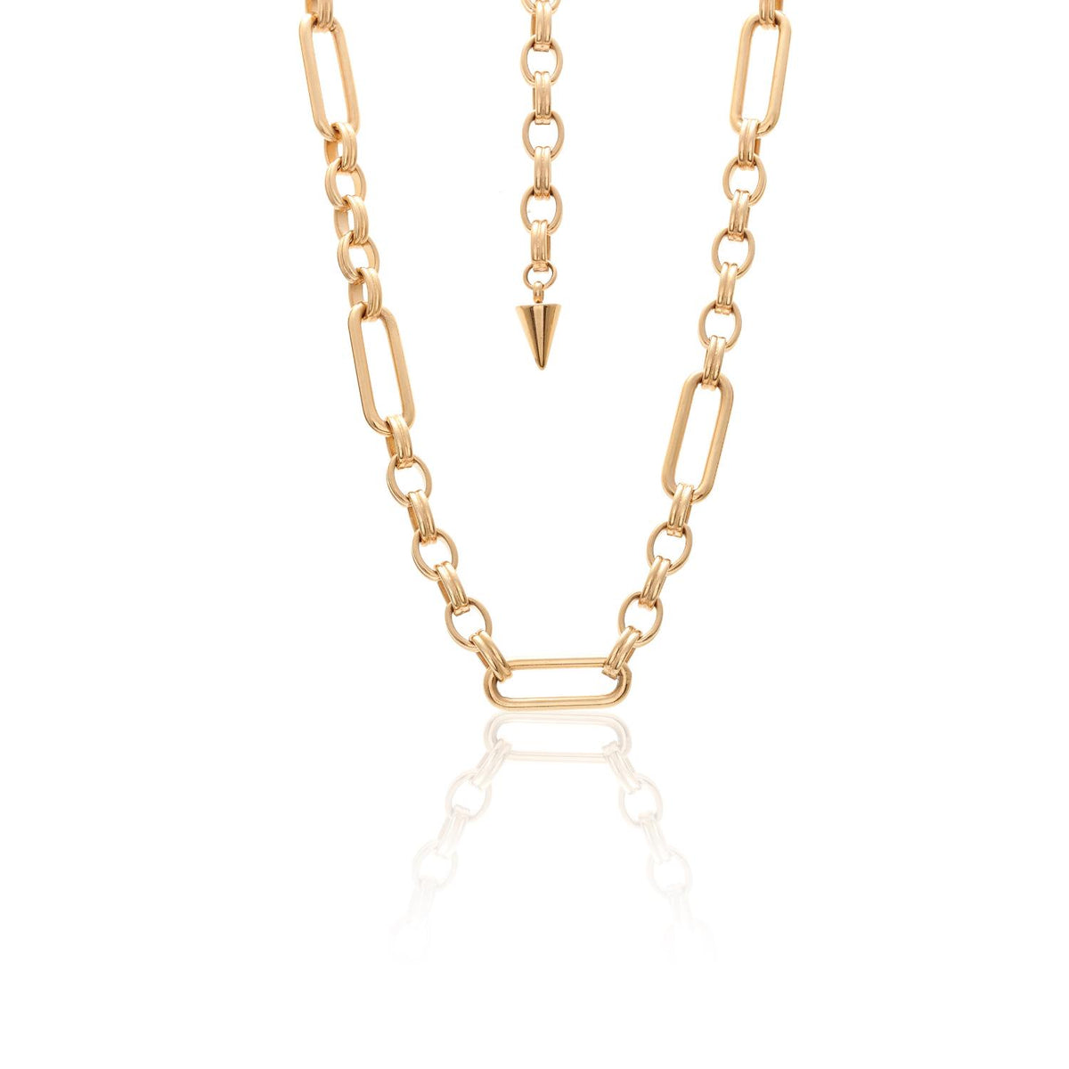 Silk &amp; Steel Luxe Necklace - Gold