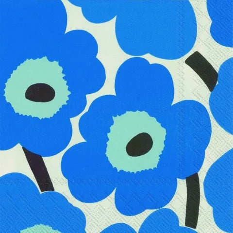 Marimekko Napkins - Unikko Blue