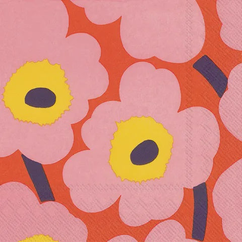 Marimekko Napkins - Unikko Rose Orange