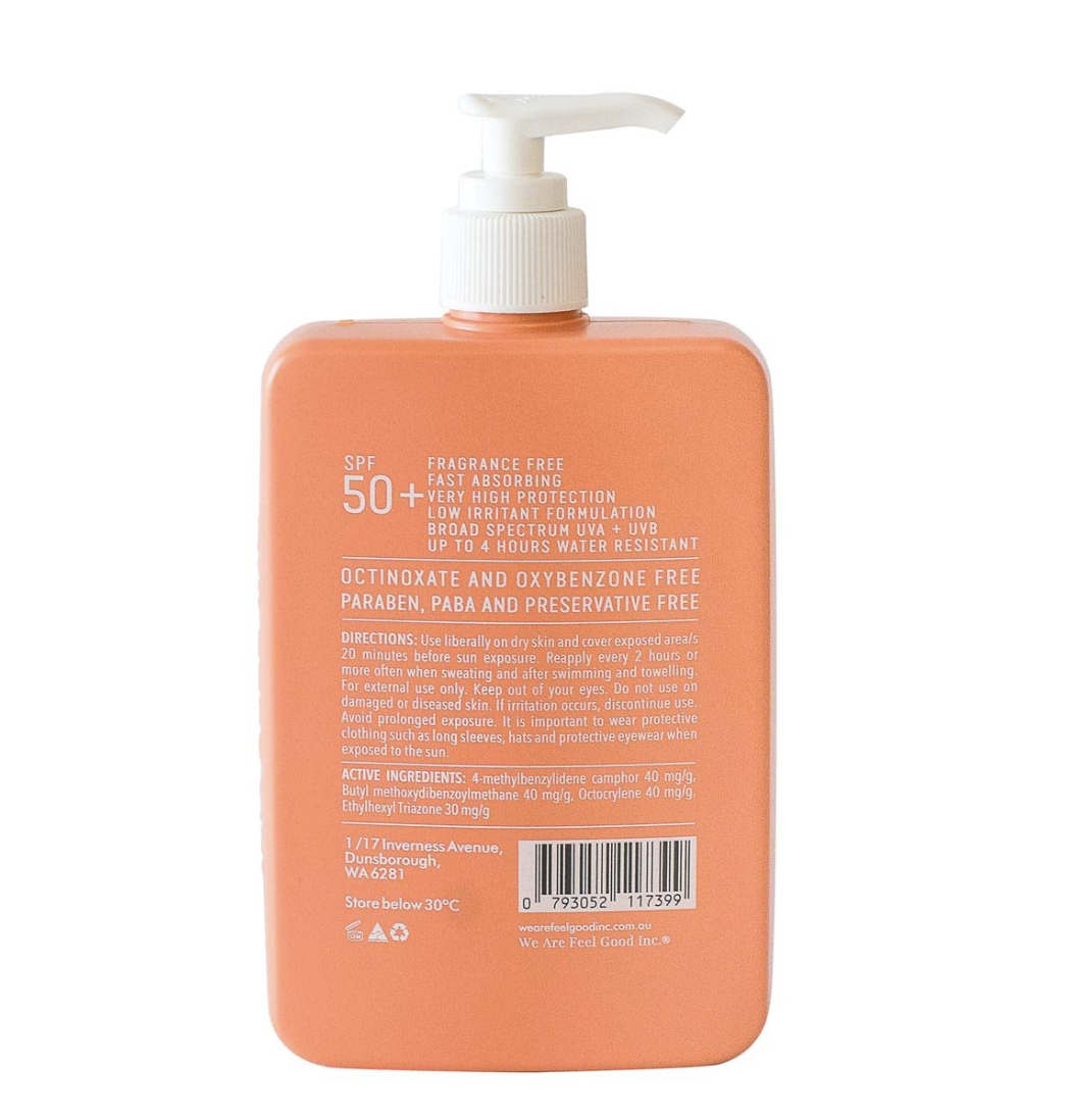 We Are Feel Good Sensitive Sunscreen  SPF50+ 400ml Pump