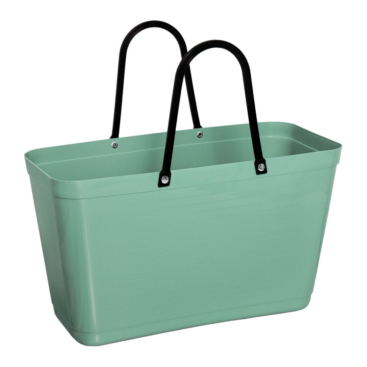 HINZA BAG, green plastic, SWEDISH MARKET BAG, RESUSABLE SHOPPING BAG