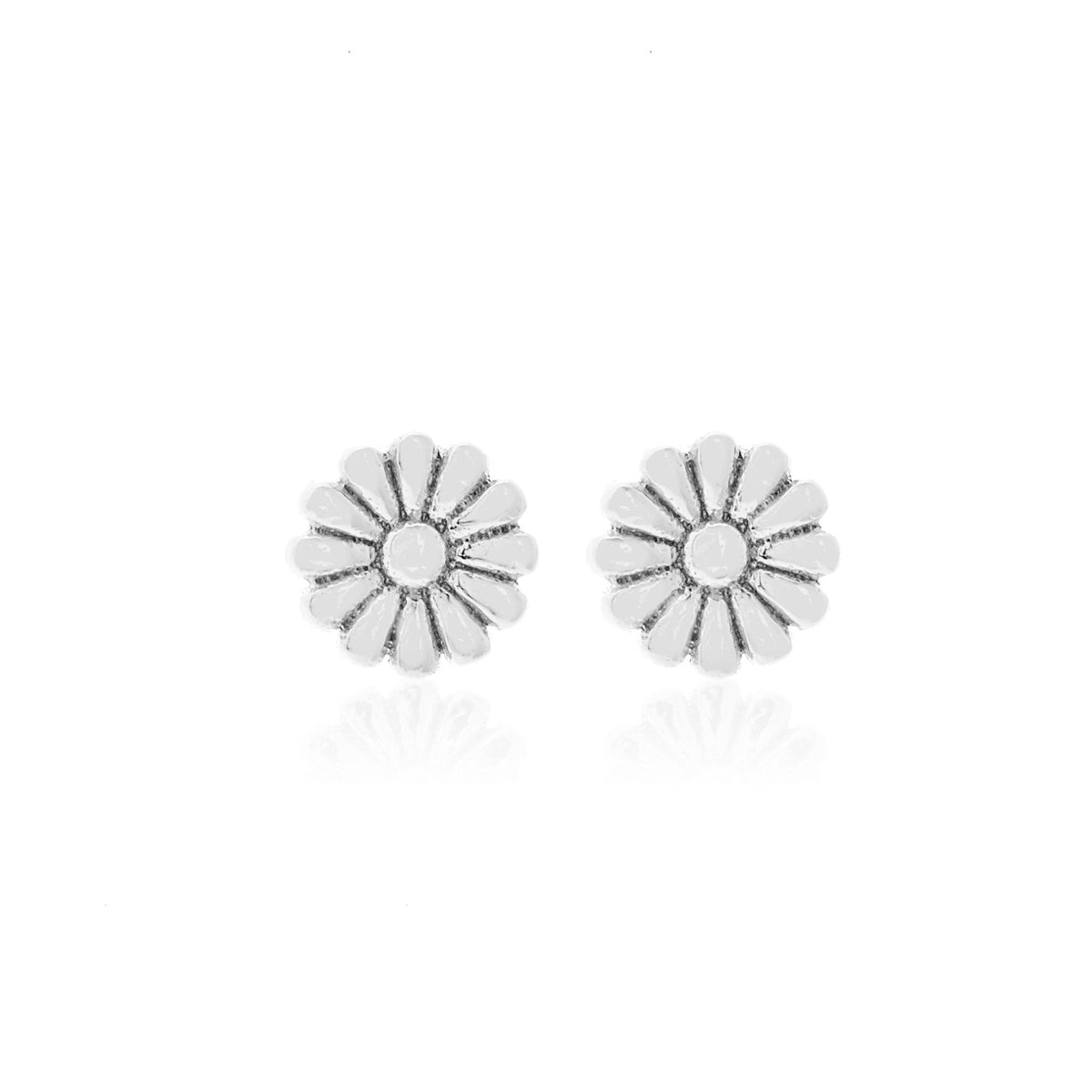 Silk &amp; Steel  Superfine Daisy Studs - Silver