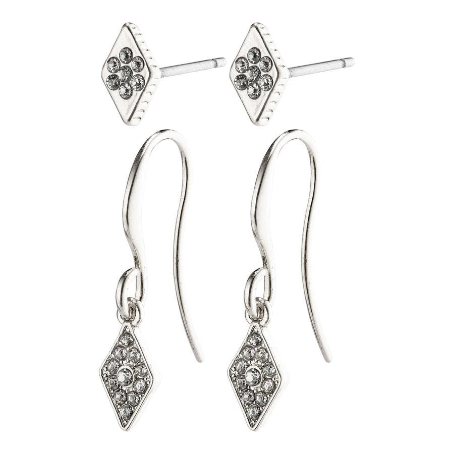 Pilgrim Reyna Earrings - 2 Set / Silver