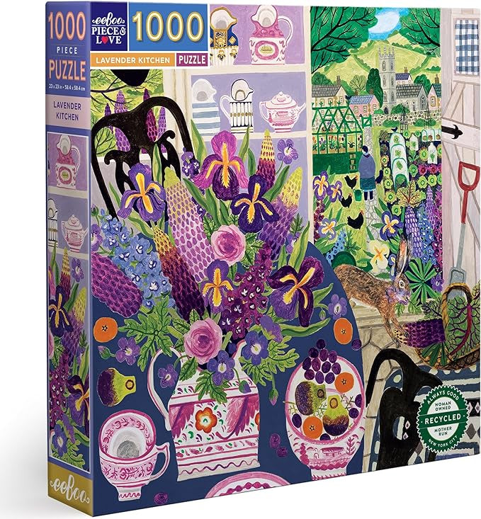 Eeboo Lavender Kitchen Square Puzzle - 1000pc