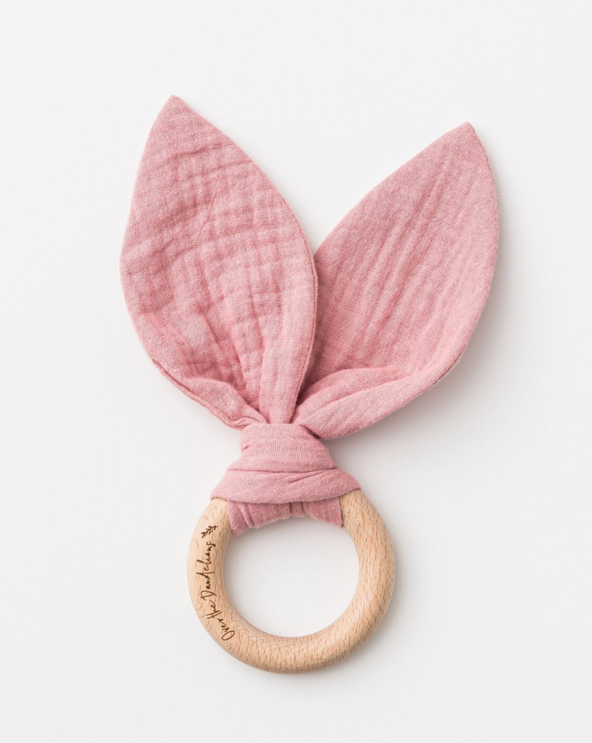 Over The Dandelions Bunny Ears Teether - Pink