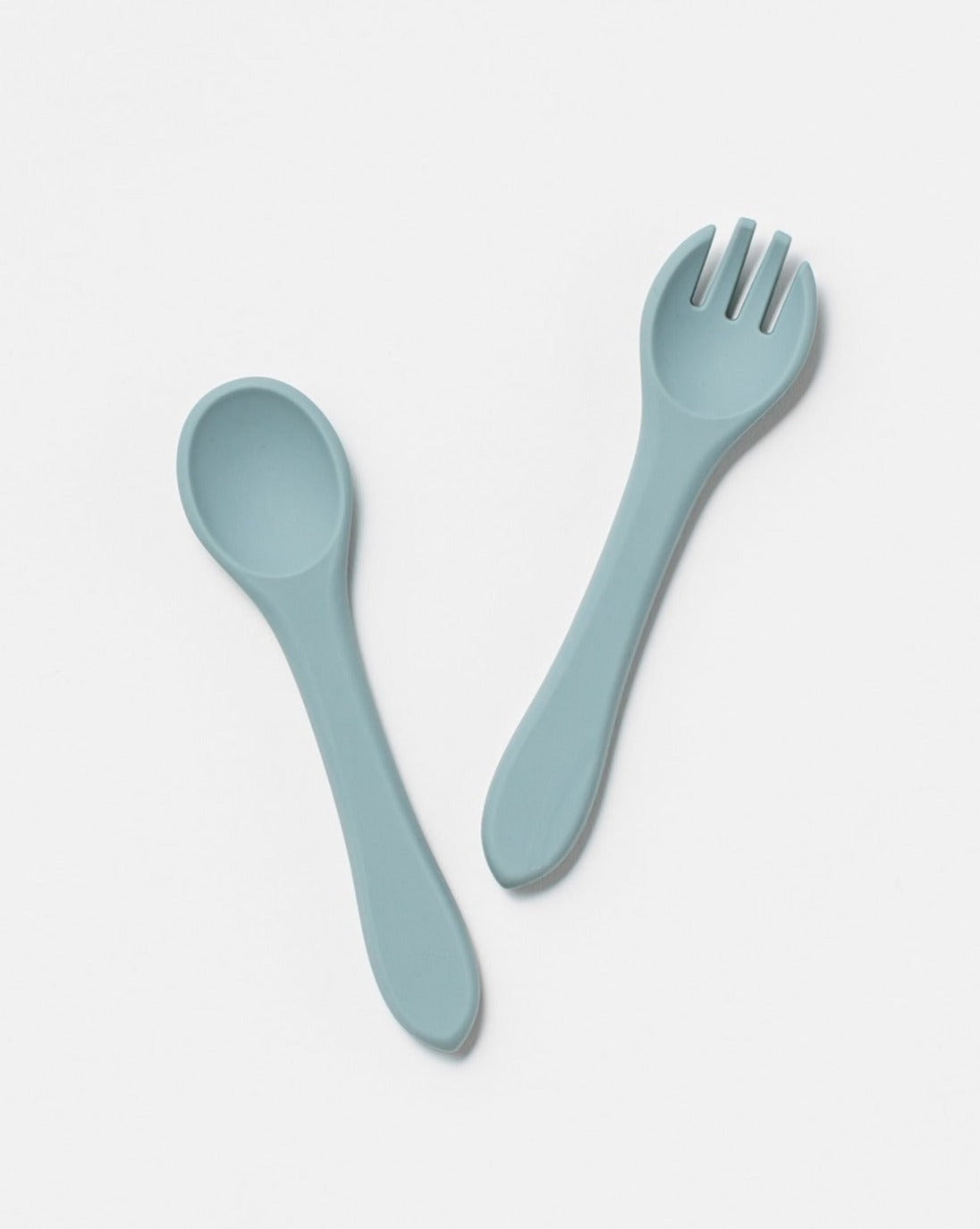 Over The Dandelions Silicone Fork &amp; Spoon Set - Rain