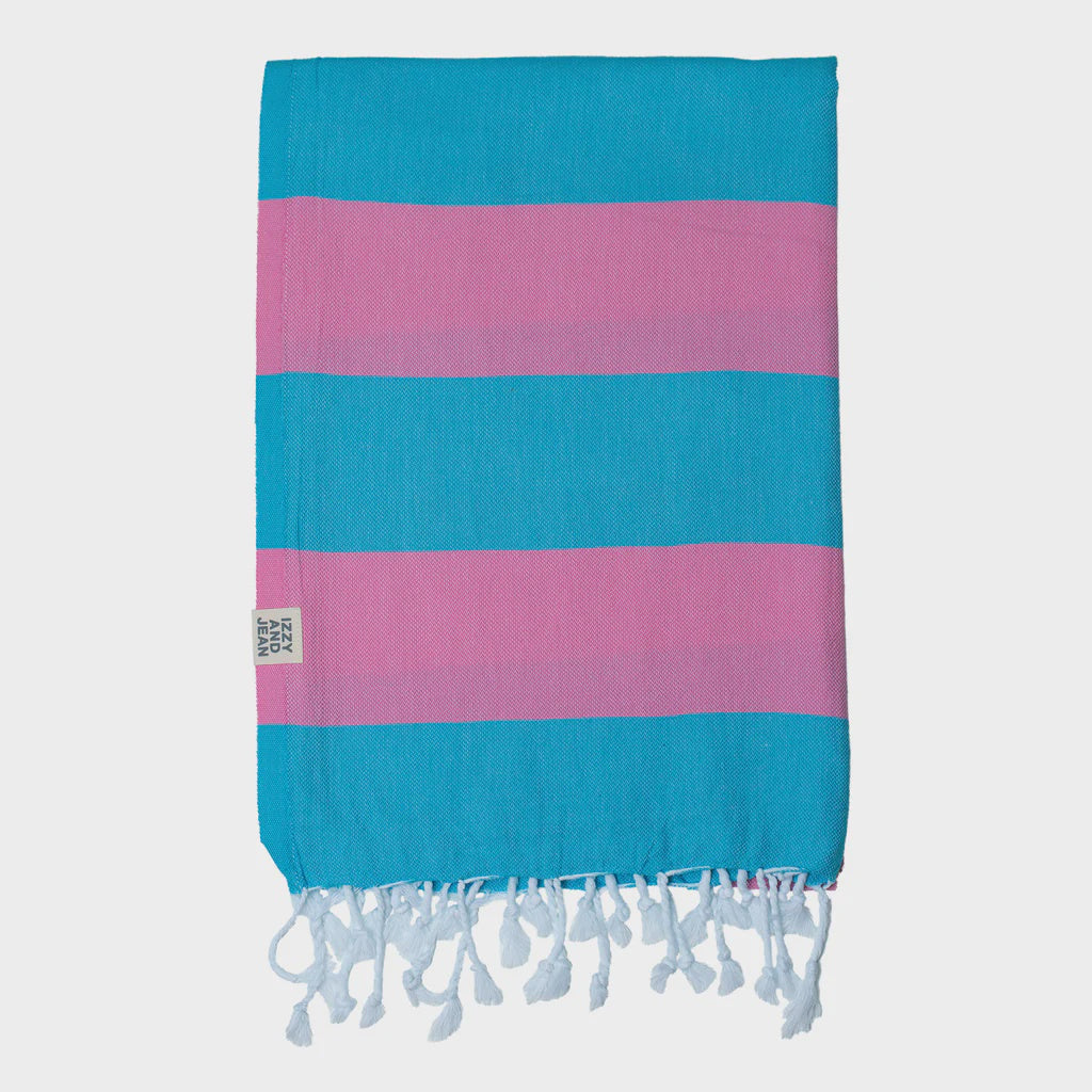 Izzy and Jean Santorini Towel - Marine Hot Pink