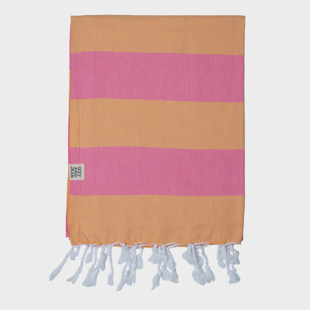 Izzy and Jean Santorini Towel - Melon Pink