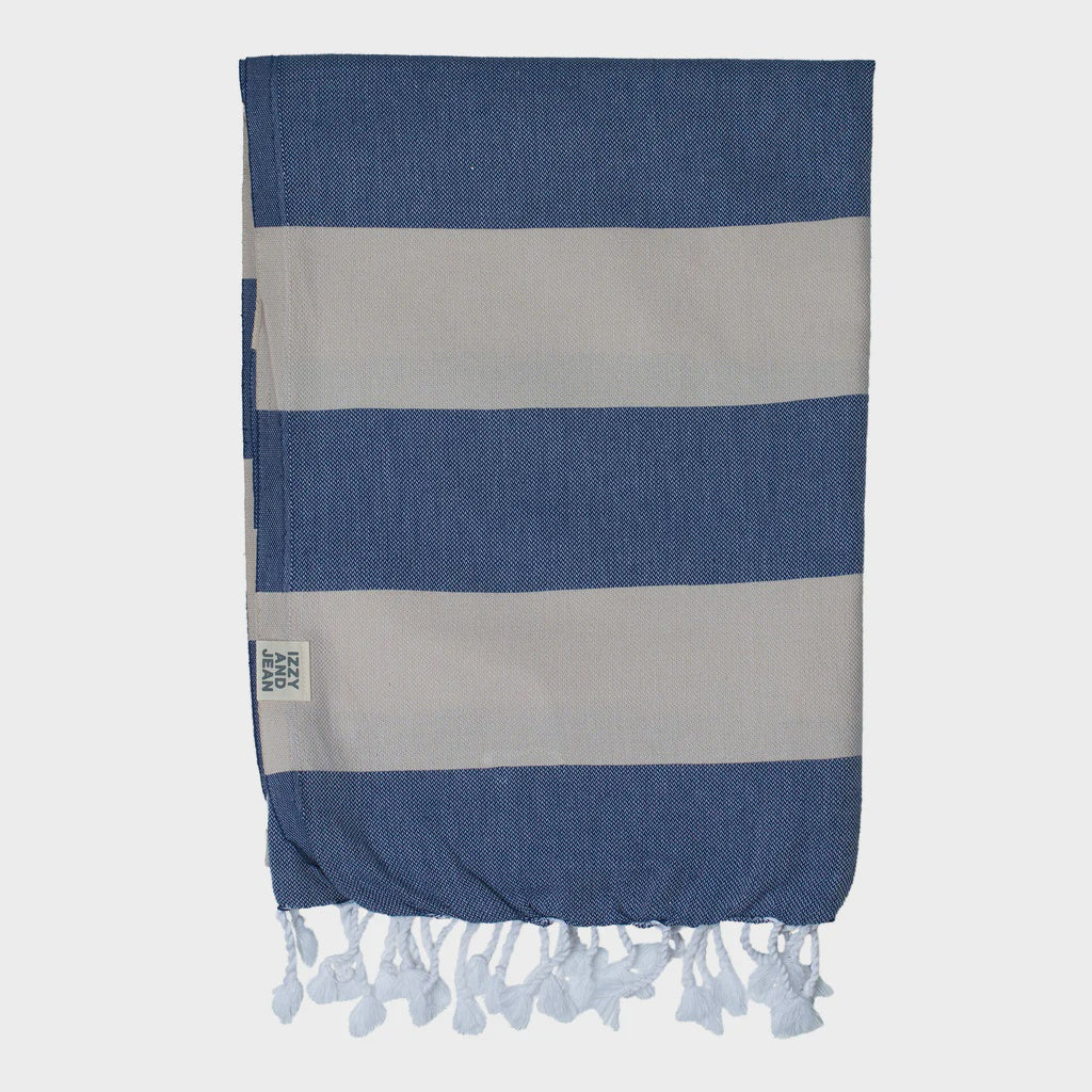 Izzy and Jean Santorini Towel - Navy Sand