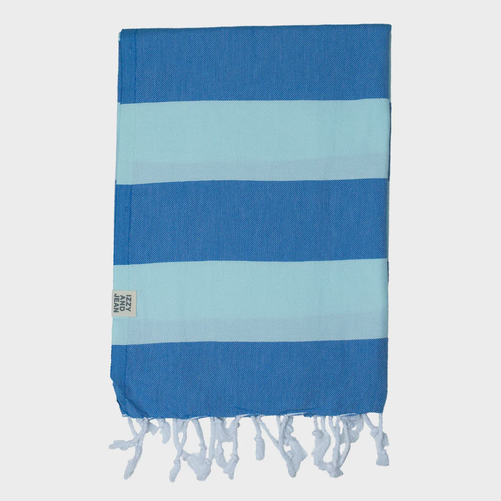 Izzy and Jean Santorini Towel - Royal Blue Mint