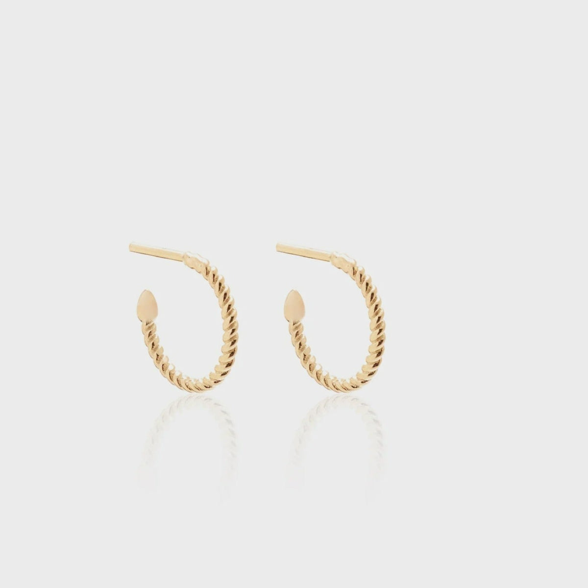 Silk &amp; Steel Mini Rope Hoops - Gold