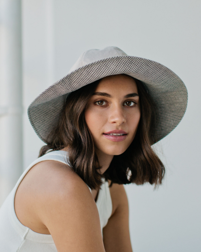 Sophie Reversible Love Bucket Hat - Little Checks