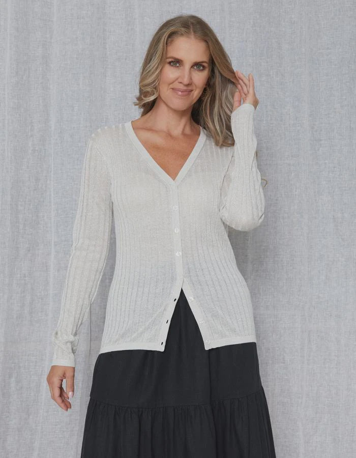 Silver 2025 lurex cardigan