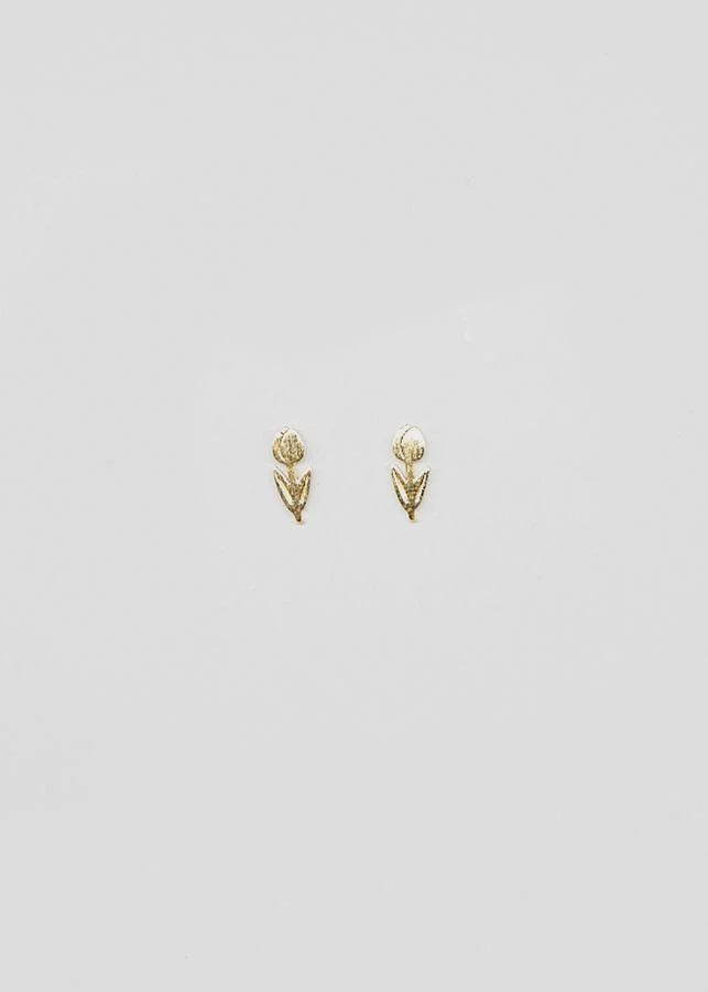 Stella and Gemma Tulip Stem Stud - Gold